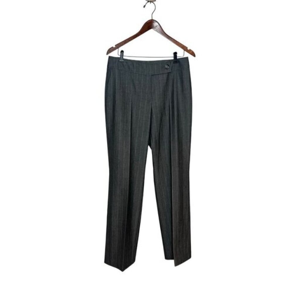 Gardeur Women's Fran Pinstripe Flat Front Trouser Dress Pants Gray Size 8 NWOT